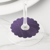 Étiquette Pour Verre De Vin Acceptation | Motif Boho violet écectique (De près)