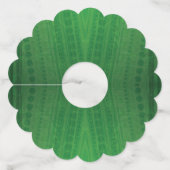 Étiquette Pour Verre De Vin Acceptation | Motif de Boho écologique (Dos)