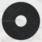 Étiquette Pour Verre De Vin Acceptation | Texture foncée Shibori (Devant)