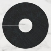 Étiquette Pour Verre De Vin Acceptation | Texture géométrique foncée (Devant)