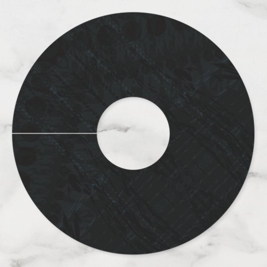 Étiquette Pour Verre De Vin Acceptation | Texture géométrique foncée (Devant)