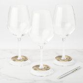 Étiquette Pour Verre De Vin Agate marron (Lot)