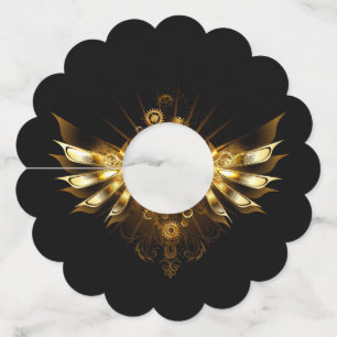 Étiquette Pour Verre De Vin Ailes de Steampunk