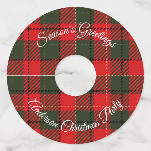 Étiquette Pour Verre De Vin Ajouter votre Noël (Devant)