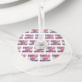 Étiquette Pour Verre De Vin Amérique d'abord Trump 2024 (De près)