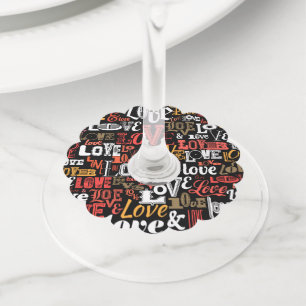 Étiquette Pour Verre De Vin Amour 2