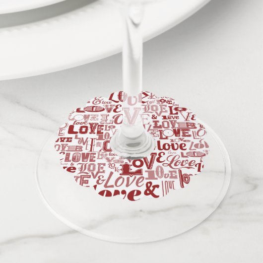 Étiquette Pour Verre De Vin Amour 6 (De près)