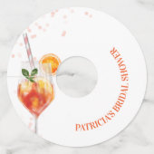 Étiquette Pour Verre De Vin Amour au premier Spritz Fête de Mariage (Dos)