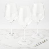 Étiquette Pour Verre De Vin Amour & merci ajouter nom du couple mariage ajoute (Lot)