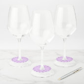 Étiquette Pour Verre De Vin Anéone sur Lilac clair (Lot)