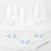 Étiquette Pour Verre De Vin Aquarelle brosse (Lot)