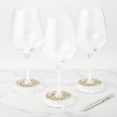 Étiquette Pour Verre De Vin Aquarelle chute feuilles 4 (Lot)