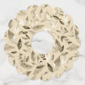 Étiquette Pour Verre De Vin Aquarelle chute feuilles 4 (Dos)