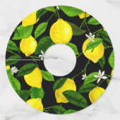 Étiquette Pour Verre De Vin Aquarelle Citron 2 (Devant)