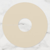 Étiquette Pour Verre De Vin Aquarelle Laurels & Couple's Initials Mariage (Dos)