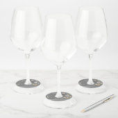 Étiquette Pour Verre De Vin Aquarelle Mariage à fleur sauvage de champ (Lot)