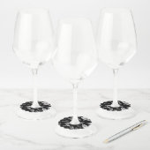 Étiquette Pour Verre De Vin Aquarelle tombée feuille 9 (Lot)