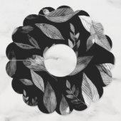 Étiquette Pour Verre De Vin Aquarelle tombée feuille 9 (Dos)