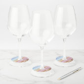 Étiquette Pour Verre De Vin Arrière - plan rose texturé (Lot)