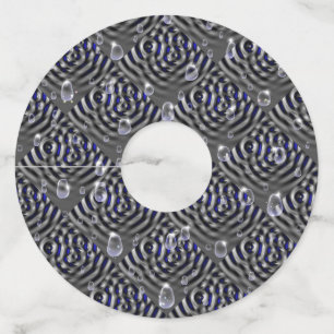 Étiquette Pour Verre De Vin Arrosage sur métal gris bleu