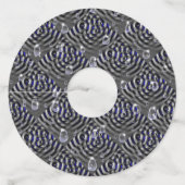 Étiquette Pour Verre De Vin Arrosage sur métal gris bleu (Dos)