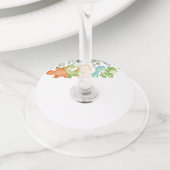 Étiquette Pour Verre De Vin Baby shower Dinosaur (De près)