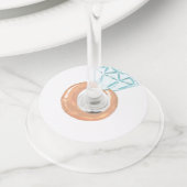 Étiquette Pour Verre De Vin bague en diamant (De près)