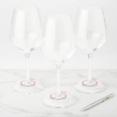 Étiquette Pour Verre De Vin Bague en or rose pour la douche de mariage  (Lot)