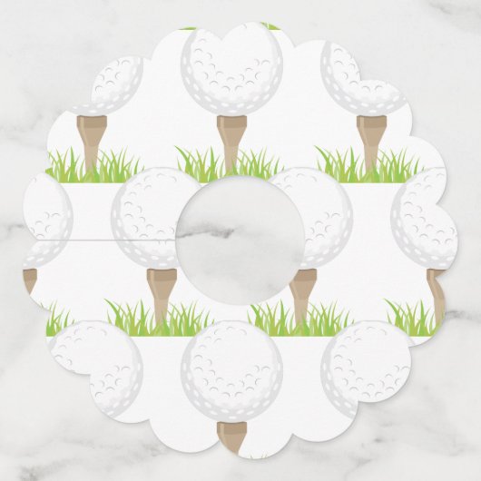 Étiquette Pour Verre De Vin Bal de golf (Devant)