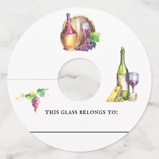 Étiquette Pour Verre De Vin Balise de marquage d'identification du marqueur Vi (Devant)