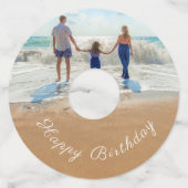 Étiquette Pour Verre De Vin Balise Personnaliser votre photo et votre texte An (Devant)