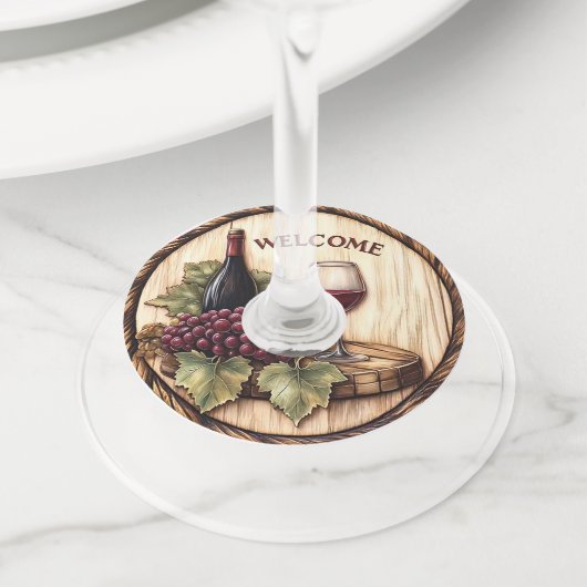 Étiquette Pour Verre De Vin Balises de préférence nuptiale personnalisées (De près)