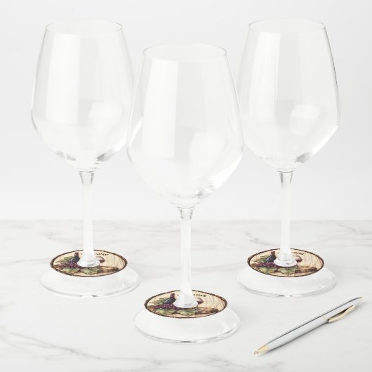Étiquette Pour Verre De Vin Balises de préférence nuptiale personnalisées (Lot)