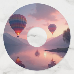 Étiquette Pour Verre De Vin Balloon Adventure Dreams