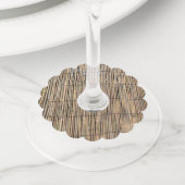 Étiquette Pour Verre De Vin Bambou (De près)