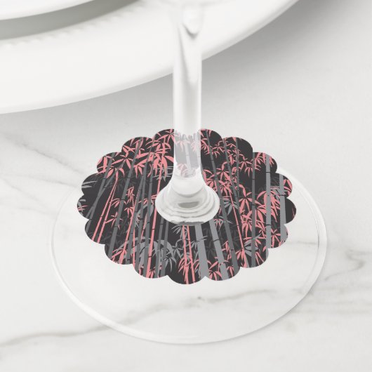 Étiquette Pour Verre De Vin Bambou 5 (De près)