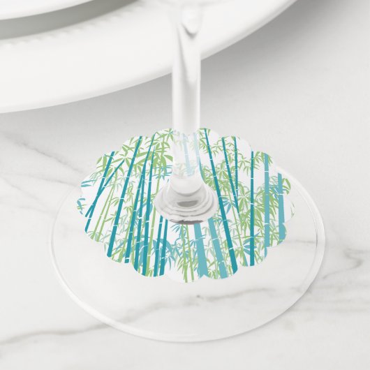 Étiquette Pour Verre De Vin Bambou 6 (De près)