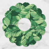 Étiquette Pour Verre De Vin Banane Feuille 2 (Devant)