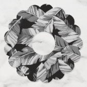 Étiquette Pour Verre De Vin Banane Feuille 3 (Devant)