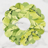 Étiquette Pour Verre De Vin Banane Feuille 5 (Dos)