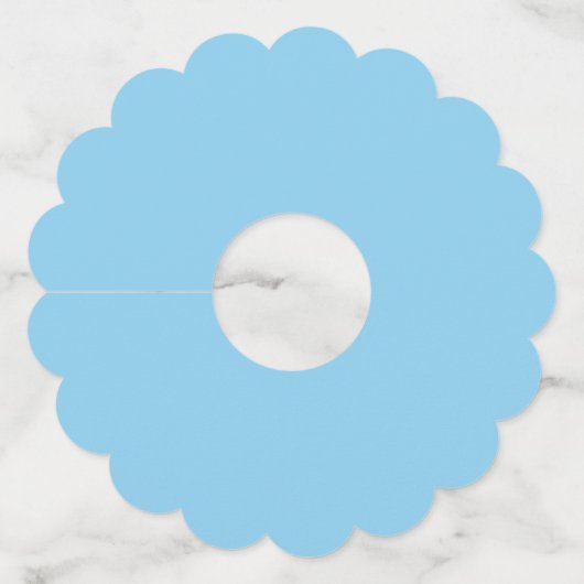 Étiquette Pour Verre De Vin Bébé bleu (Devant)