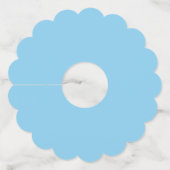 Étiquette Pour Verre De Vin Bébé bleu (Dos)