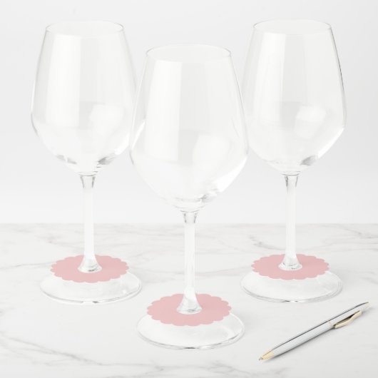 Étiquette Pour Verre De Vin Bébé rose (Lot)