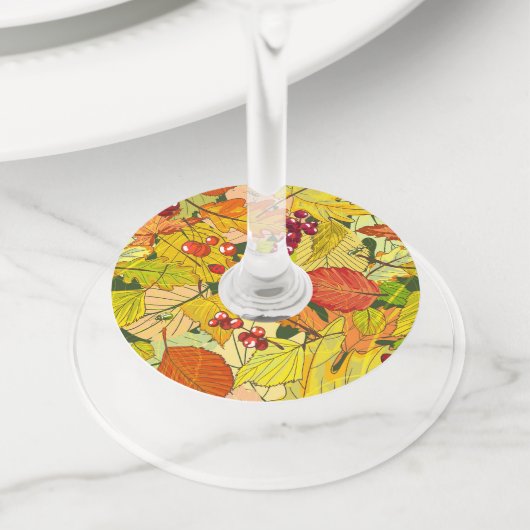 Étiquette Pour Verre De Vin Belle Nature (De près)