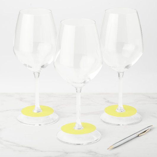 Étiquette Pour Verre De Vin Beurre jaune (Lot)