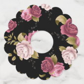 Étiquette Pour Verre De Vin Bouquets de Roses 3 (Dos)