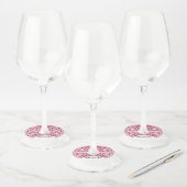 Étiquette Pour Verre De Vin Boutons Motifs Fancy Rose Paisley (Lot)