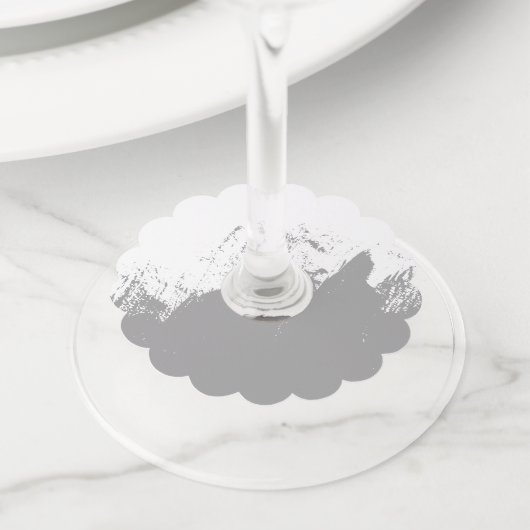 Étiquette Pour Verre De Vin Brosse 11 (De près)