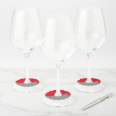 Étiquette Pour Verre De Vin Brosse 12 (Lot)