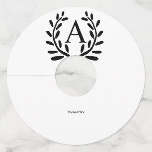 Étiquette Pour Verre De Vin Cadeaux de garçon d'honneur avec monogramme ANNÉE 